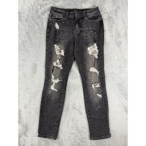 Judy Blue Jeans Women's 5 Destroyed Mid Rise‎ Boyfriend Fit Jeans JB8867